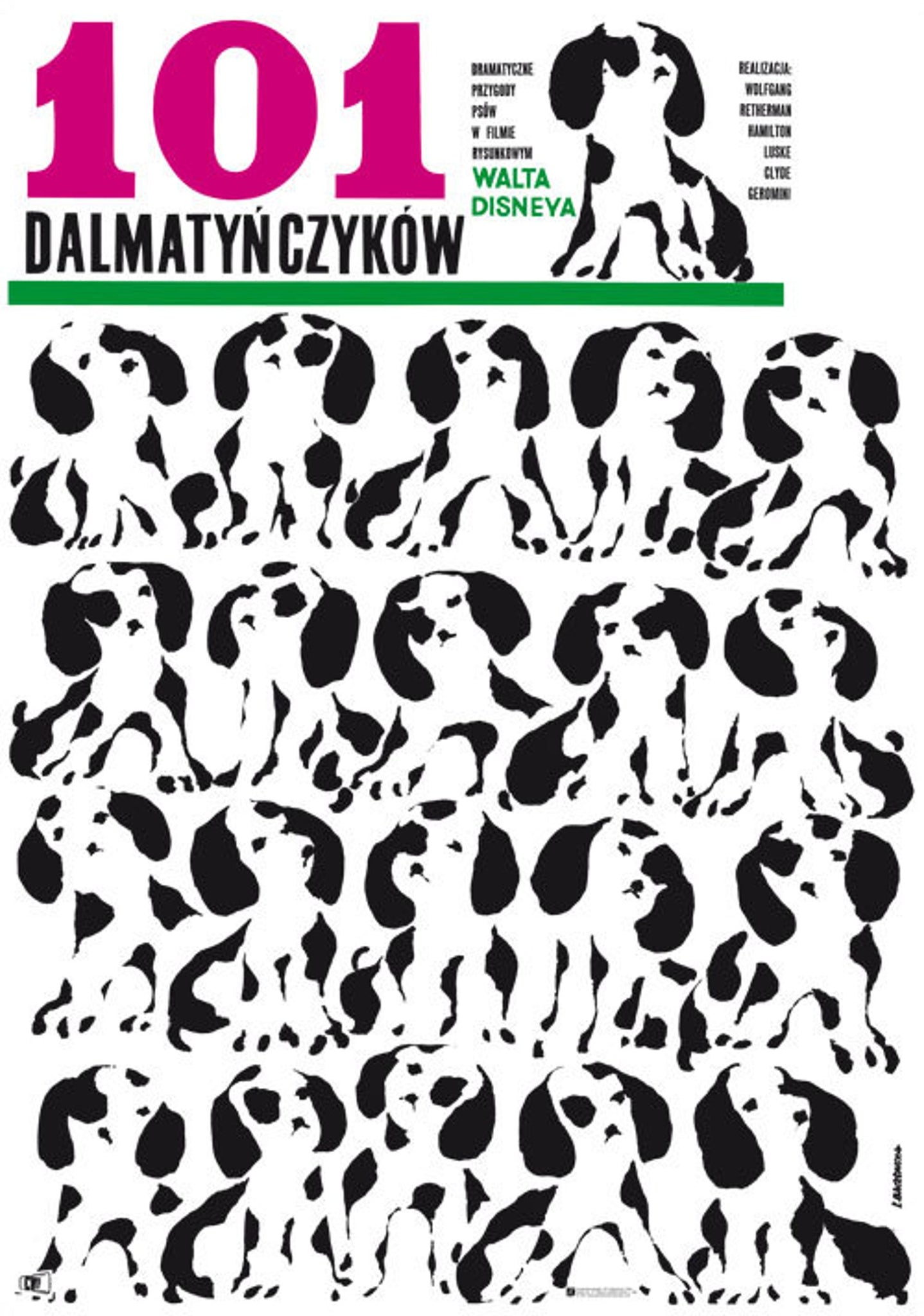 One Hundred and One Dalmatians Polish Movie Art Poster