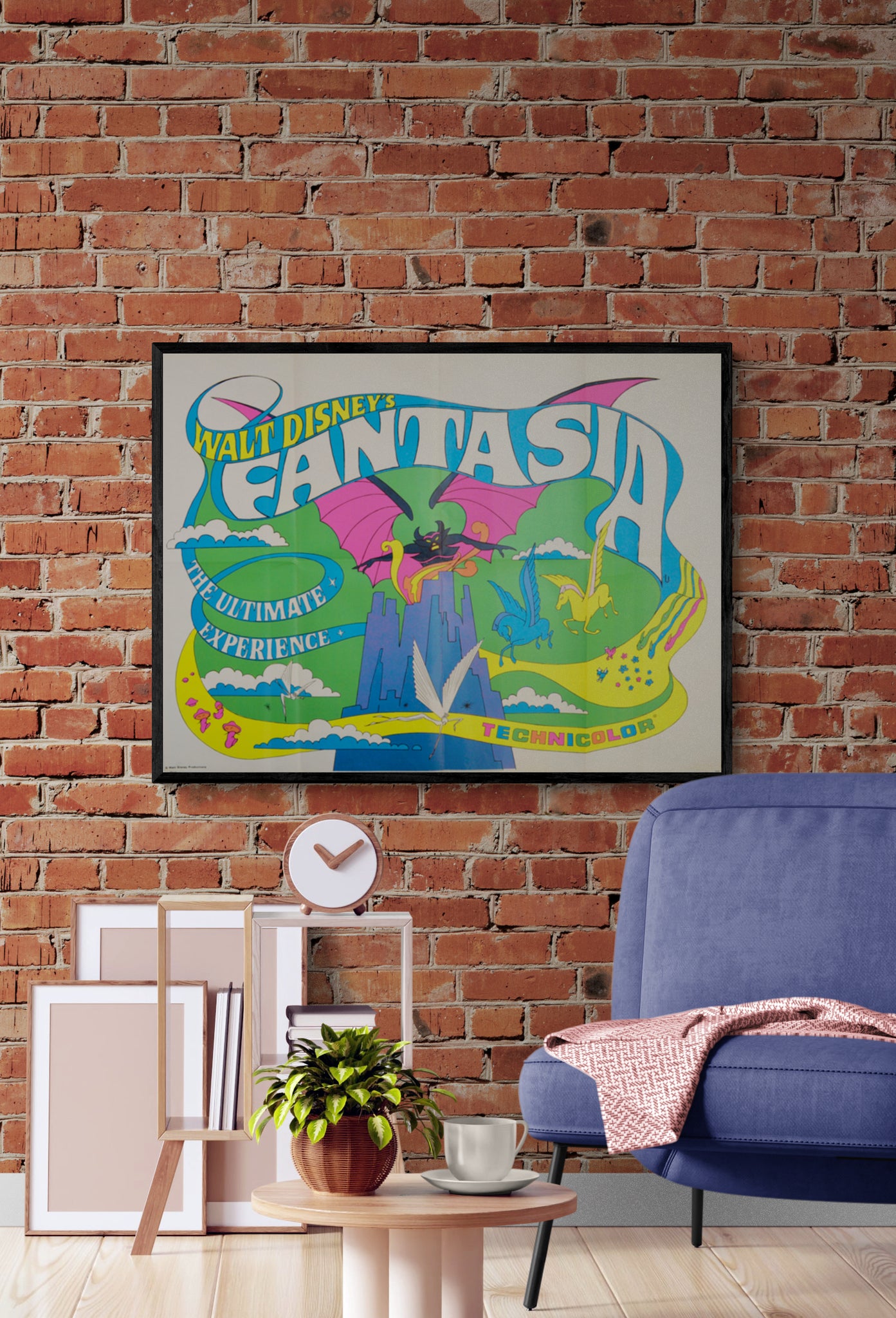 Fantasia Original 1970 Re-release Quad Poster